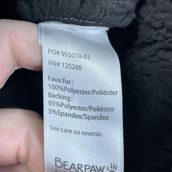 Bearpaw Women's XS Faux Fur Jacket Black c0327 - Picture 5 of 10